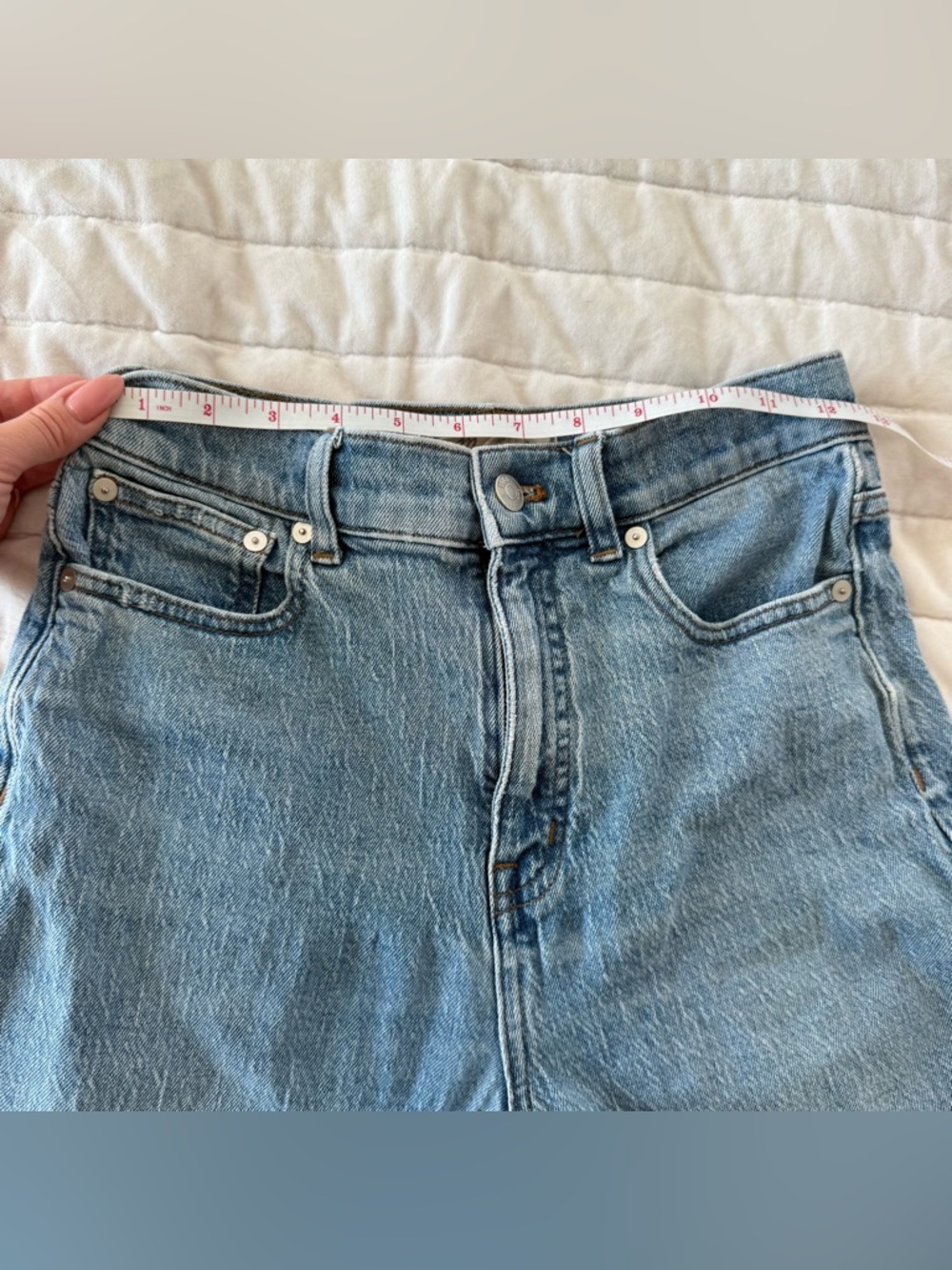 MADEWELL The Tall '90s Straight Jean blue denim high rise size 26 - Picture 9 of 10